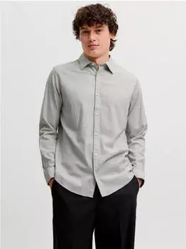 Jack & Jones JJEFIELD Langarmhemd Regular Fit (12298562) light grey melange