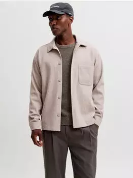 Jack & Jones Jjaustin Waffle Shirt LS Langarmhemd (12298613) oatmeal