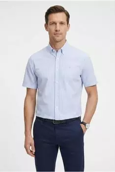 Hugo Boss Kurzarmhemd Button-down-Kragen Regular Fit (49083436) light/pastel blau450