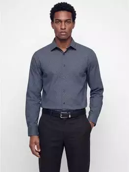 Jack & Jones JJMATHEO DETAIL PRINT SHIRT L/S Slim Fit Langarmhemd (91365404) sky captain