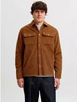 Jack & Jones JJEREGENT CORD OVERSHIRT LS SN Langarmhemd Relaxed Fit (12298528) monks robe