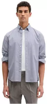 Marc O'Polo Oxford-Hemd, regular fit mit Button-Down-Kragen (622733842172) blau/wei&szlig;