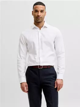 Jack & Jones JPRBLAPARKER DETAIL L/S SHIRT Slim Fit Langarmhemd (12298540) wei&szlig;