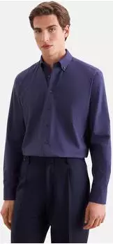 Seidensticker Regular Flanellhemd Karo Blau (01.852227-0018- )