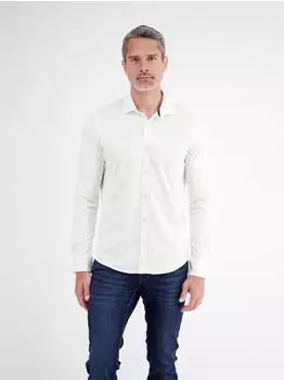 Lerros Dynamisches Herrenhemd aus luftigem Cool & Dry Mischgewebe - Broken White (2681388_10302)