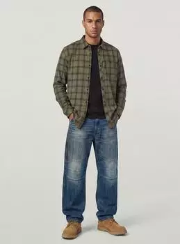 G-Star One Pocket Regular Hemd Mehrfarbig dark khaki small window check D29939-E072-J334