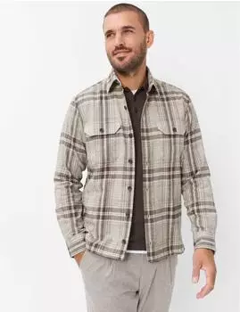BRAX Herren Overshirt Style KAY chocolate dunkelbraun Gr. (740150_74432800_52)