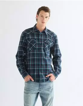 Wrangler Western Shirt Langarmhemd dark sapphire