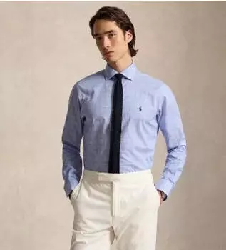 Polo Ralph Lauren Custom-Fit Glencheck-Popelinehemd (100093118) blue