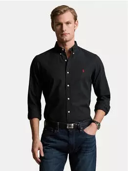 Polo Ralph Lauren Gefärbtes Slim-Fit Oxfordhemd (470840) schwarz