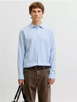 Jack & Jones JJEFIELD MELANGE SHIRT LS SN Regular Fit (12298562) chambray blau