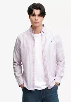 Superdry Preppy Oxford L/S Shirt Regular Fit (M4011247A) pink gr&uuml;n blazer stripe
