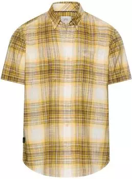 Camel Active Kurzarm Karohemd mit Button-Down-Kragen (409272-7S72) sun yellow