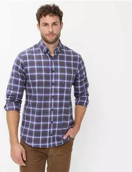 BRAX Herren Karohemd Style DANIEL mauve helles lila Gr. (740121_74415100_89)