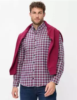 BRAX Herren Hemd Style DANIEL magenta Rosa Gr. (740128_74415200_84)