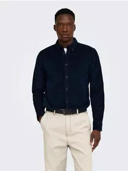 Only & Sons ONSMICHAEL Regular Fit Cord Hemd (ONS7121008000001) dark sapphire