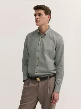 Bugatti Freizeithemd Modern Fit mit Button-Down-Kragen (87284417) oliv