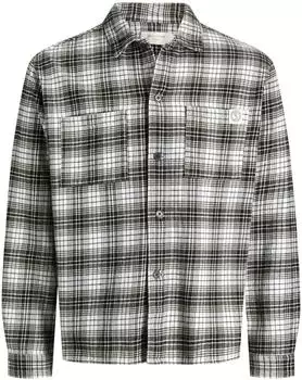 Jack & Jones Jorfrederiksberg Flannel Overshirt Langarm (12301093) rosin/checks