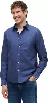 Tommy Hilfiger Solid Heritage Oxford Regular Fit Langarmhemd (MW0MW35774) marine