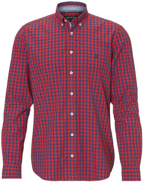 Marc O'Polo Shaped long-sleeve shirt in gingham (927702842140) red