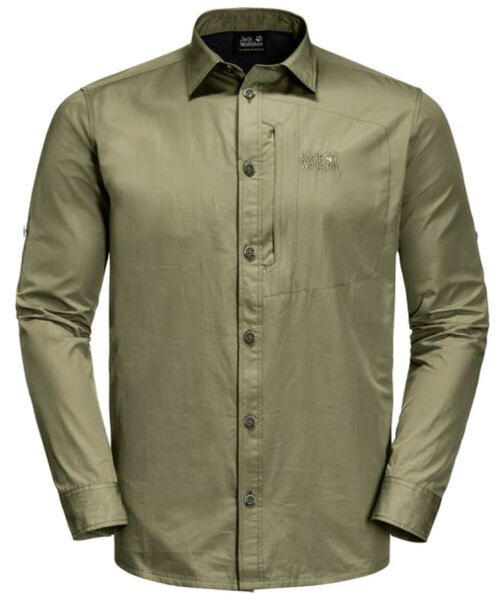 Jack Wolfskin Lakeside Roll-Up Shirt Men (1402822) khaki