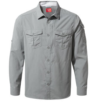 Craghoppers Nosilife Adventure II Langarm Hemd cloud grey