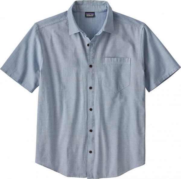 Patagonia Men's Organic Cotton Slub Poplin Shirt (51775) end on end: superior blue