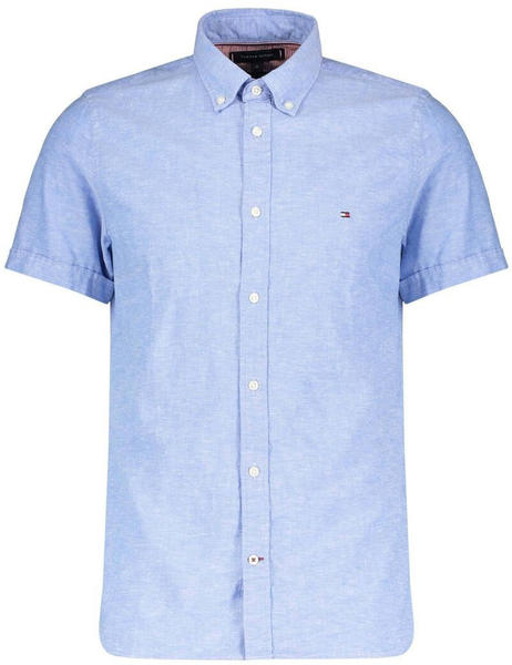 Tommy Hilfiger Short Sleeve LInen Cotton Shirt blue ink (MW0MW12777)
