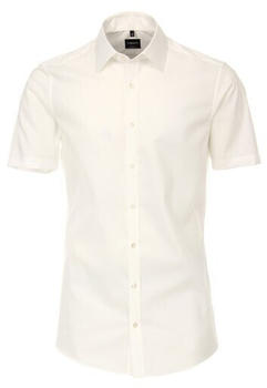 Venti Popeline Hemd Halbarm Uni 001930 weiss