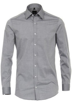 Venti Popeline Hemd Uni 001420 silber