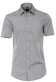 Venti Popeline Hemd Halbarm Uni 001930 silber