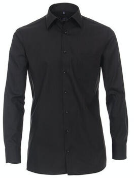Casa Moda CASAMODA Popeline Hemd Uni 006050 schwarz