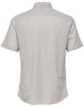 Only & Sons Onscaiden Ss Linen Shirt (22009885) chinchilla