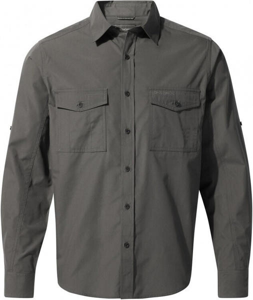 Craghoppers Kiwi Long Sleeved Shirt (CMS700) dark grey