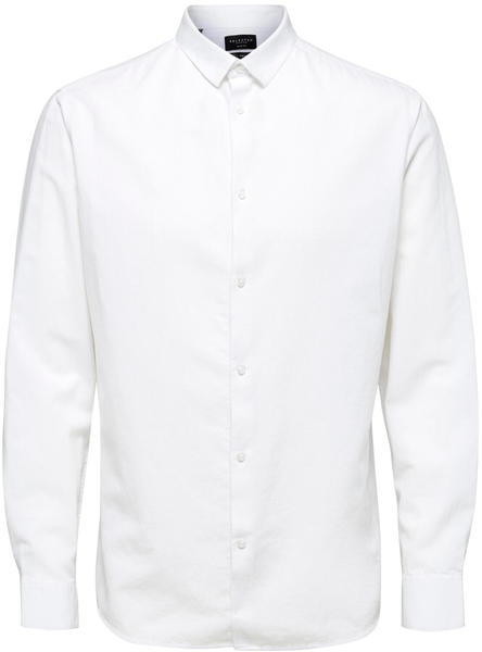 Selected Slhslimnew-linen Shirt Ls W Noos (16078867) white