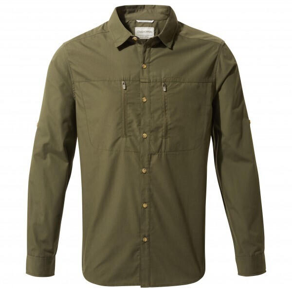 Craghoppers Kiwi Boulder Long Sleeved Shirt (CMS702) dark khaki