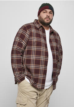 Urban Classics Checked Campus Shirt (TB3807-02744-0037) cherry/honey