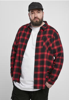 Urban Classics Oversized Checked Shirt Blk/red (TB3482-00044-0037) black/red