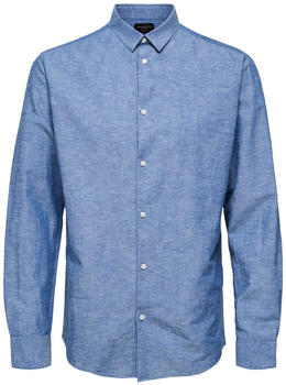 Selected Slhslimnew-linen Shirt Ls W Noos (16078867) medium blue denim