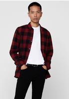 Only & Sons Herren Freizeithemd ONSGUDMUND LS CHECKED SHIRT Cabernet XXL