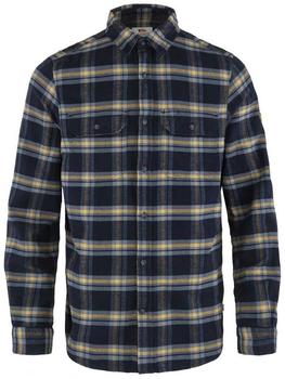 Fjällräven Övik Heavy Flannel Shirt M (82978) dark navy/buckwheat brown
