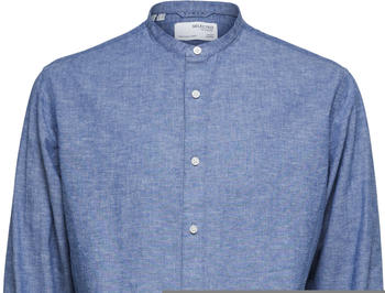 Selected Slhregnew-linen Shirt Ls China W (16079054) medium blue denim