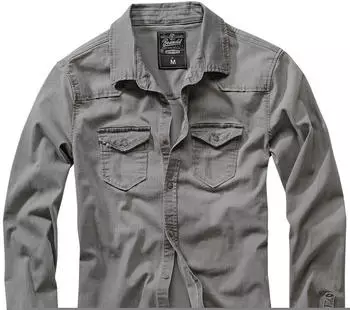 Brandit Riley Denim Shirt grey
