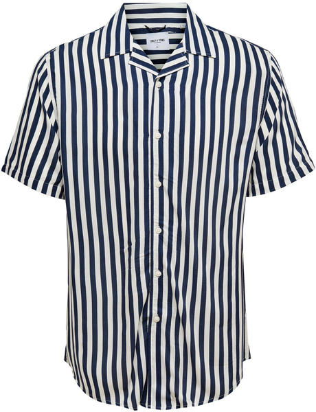Only & Sons Onswayne Life Ss Viscose Shirt Noos (22013267) dress blues