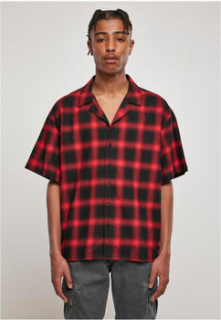 Urban Classics Loose Checked Resort Shirt (TB4407-02374-0040) black/red