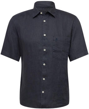 Marc O'Polo Short-sleeved shirt made of pure linen (M23742841034) dark navy