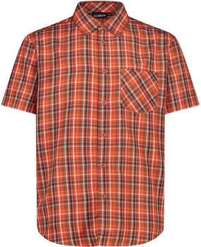 CMP Men's Short Sleeve Checked Shirt (30T9937) arancio anthracite torba