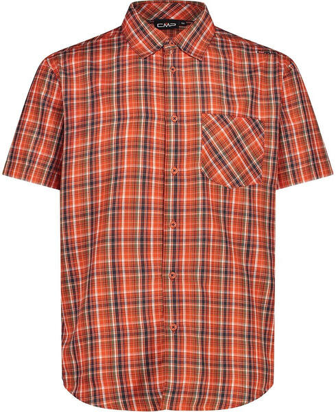 CMP Men's Short Sleeve Checked Shirt (30T9937) arancio anthracite torba