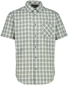 CMP Campagnolo CMP Men's Short Sleeve Checked Shirt (30T9937) torba/salvia/antracite