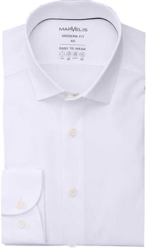 Marvelis Modern Fit Hemd Langarm New Kent Kragen Stretch weiß (7628-24-00)